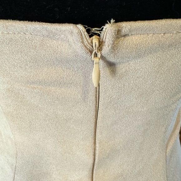 Seek The Label XS Dress Blush Nude Faux Suede Halter Stretch Australian Design - Picture 8 of 12